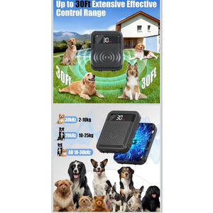 QIDEJOY Anti-Barking Device for Dogs One Size Black